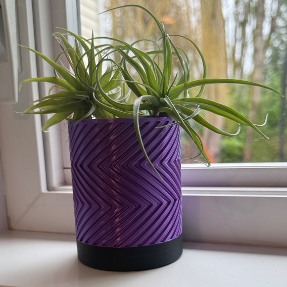 Other - Modern Purple Zigzag Plant Pot - Small